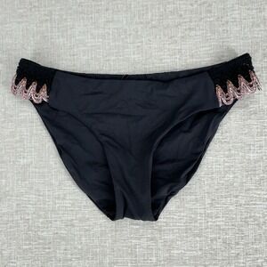 Becca by Rebecca Virtue Layla Avery Hipster Bottom Size M Black Crochet Side Tab
